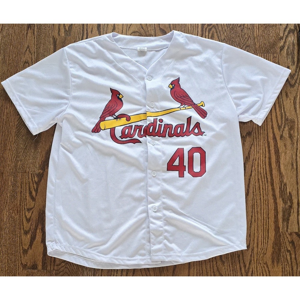 St. Louis Cardinals WILSON CONTRERAS White Jersey Size XL